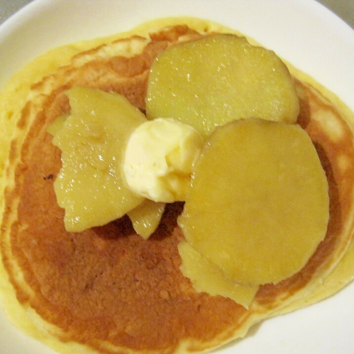 さつま芋の甘煮ホットケーキ